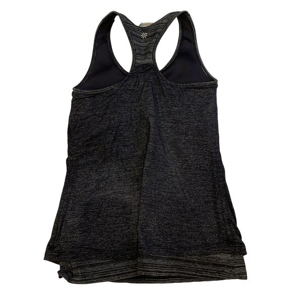 Athleta Tank Razor Back Charcol Gray Double Lined Small S - EUC - Picture 2 of 7